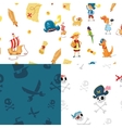 set of seamless patterns for pirate party vector image