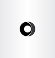 car wheel black letter o icon vector image