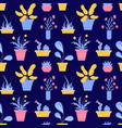 houseplant seamless pattern background vector image