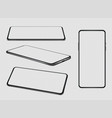 smartphones mockup mobile phones empty screens vector image vector image