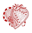 hand drawn abstract heart vector image
