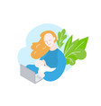 mother freelancer mom working from home office vector image