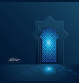 ramadan kareem islamic light door background vector image vector image
