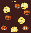 seamless pattern with orange halloween pumpkins vector image