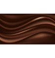 chocolate wavy swirl background abstract satin vector image