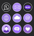 social networking icons set vector image