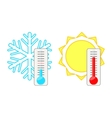 two thermometers vector image