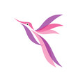 Colorful hummingbird icon in modern flat style Vector Image