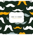 fun silhouette mustaches frame seamless pattern vector image