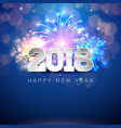happy new year 2018 with firework vector image
