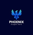 logo phoenix gradient colorful style vector image vector image