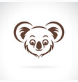 a koala face design on white background wildlife vector image vector image