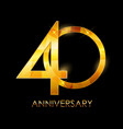 template 40 years anniversary congratulations vector image