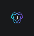 letter j logo monogram minimal style identity vector image