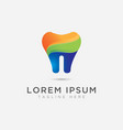 modern dental symbol logo design template vector image