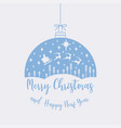 santa claus on sleight vector image