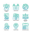feminist icons set vector image