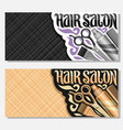 banners for hair salon vector image