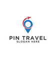 pin map travel logo design template vector image