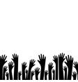 silhouette hands up vector image