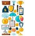 business and finance seamless pattern from flat vector image