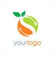 organic fuit letter s logo vector image