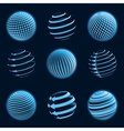 blue planet icons vector image vector image