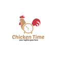 chicken time logo vector image