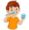 Happy tooth brushing Royalty Free Vector Image