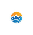 mountain logo template vector image