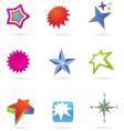 star icons and logos vector image vector image