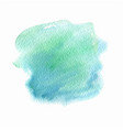 green and blue abstract watercolor paint vector image