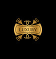 ornamental luxury golden logo design vector image