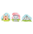 fantasy castle with medieval architecture exterior vector image