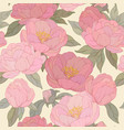 floral seamless pattern vintage peony design vector image