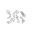 hand drawn arrows set vector image