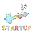 startup abstract visualization of successful idea vector image