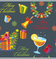 christmas seamless pattern 10 vector image