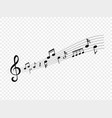 music notes wave abstract living song musical vector image