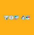 top 40 concept word art vector image vector image
