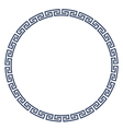 greek round frame for design vector image