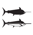 swordfish or marlin icon vector image