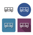 dotted icon bus in four variants with short vector image