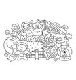 cute monsters my space vector image