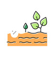 growing tree color icon vector image