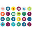 medicine round icons set vector image