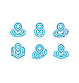 pin on map icon set radar abstract button vector image vector image