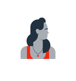 woman side view turned head vector image