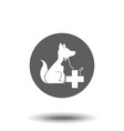 dogs and cats pet veterinary care logo icon vector image