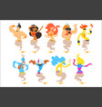 flat set of fairy tale characters vector image vector image